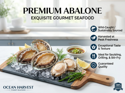 Wild Atlantic Jade Abalone: Fully Shucked & Tender Cut - Steakhouse Quality