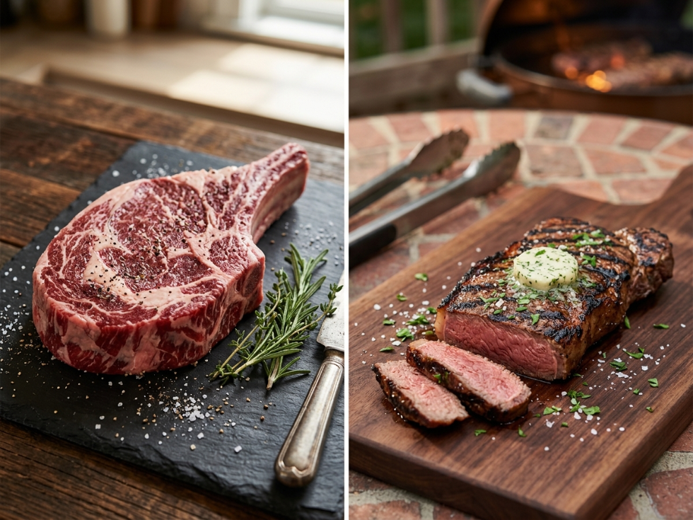 Prime Ribeye Steak: Sous-Vide Pre-Cooked - Foolproof Perfect 5-Min Sear