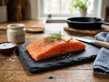 Arctic King Salmon Fillet: Sashimi-Grade Skinless Cut - High Omega-3 Clean